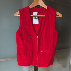 📼Vintage Red C'est Joli Corduroy Vest - Size Small